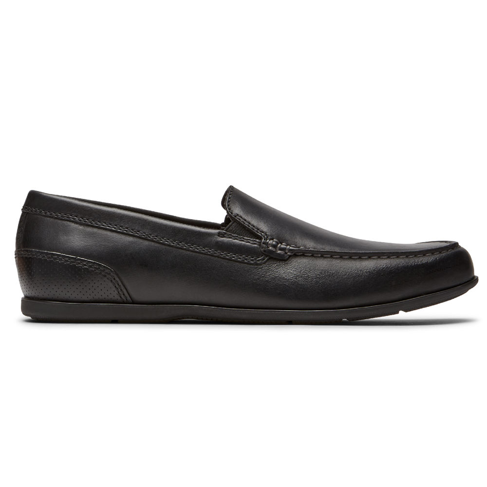 Rockport Mens Slip-On Black - Malcom Venetian - UK 370-VUQOMX